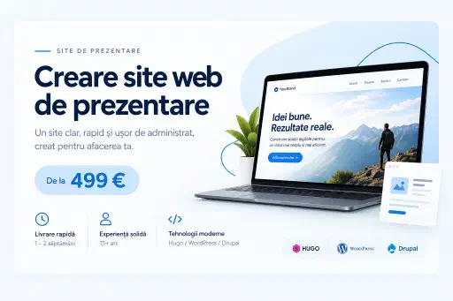 Creare site web de prezentare