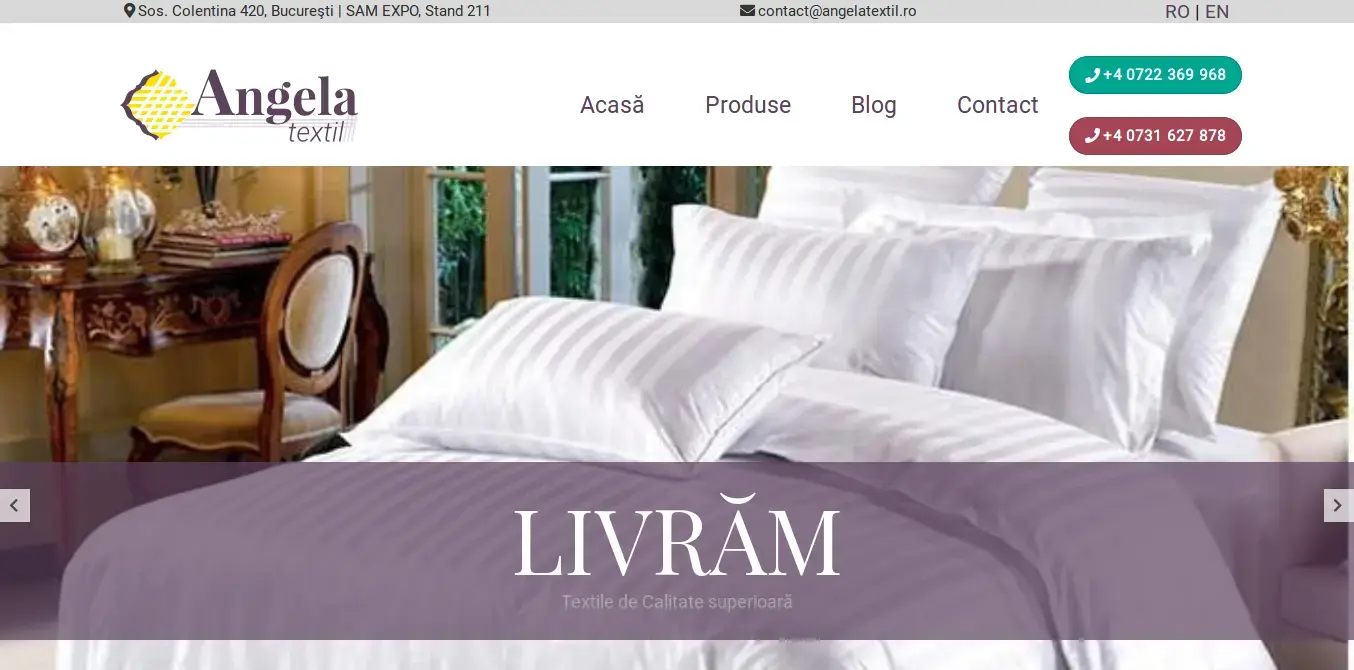 angelatextil.ro - front page
