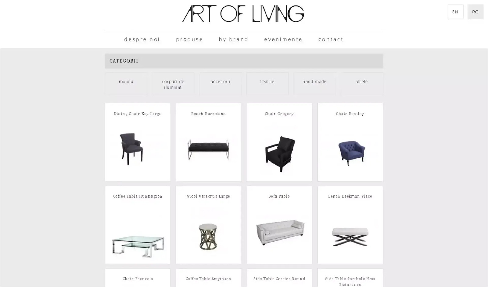 art-of-living.ro - Magazin cu mobilier de lux și obiecte de design interior – full 2