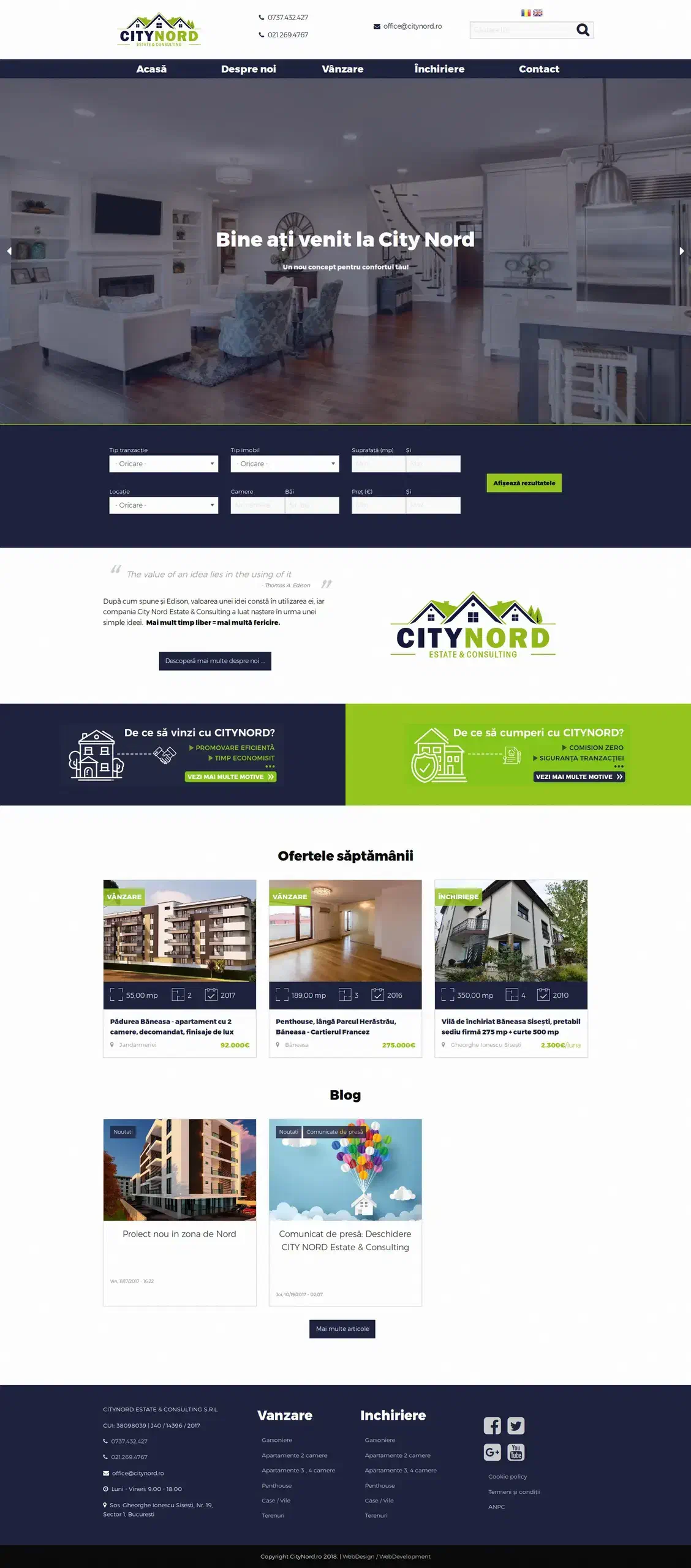 citynord.ro - front page